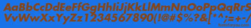 KudosSsiBoldItalic Font – Brown Fonts on Blue Background
