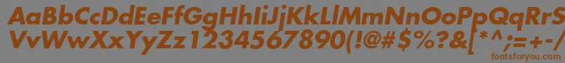 KudosSsiBoldItalic Font – Brown Fonts on Gray Background