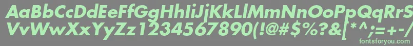 KudosSsiBoldItalic Font – Green Fonts on Gray Background
