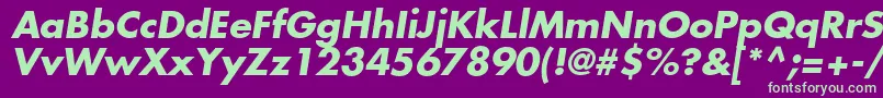 KudosSsiBoldItalic Font – Green Fonts on Purple Background