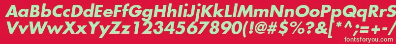 フォントKudosSsiBoldItalic – 赤い背景に緑の文字