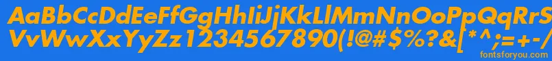 KudosSsiBoldItalic Font – Orange Fonts on Blue Background