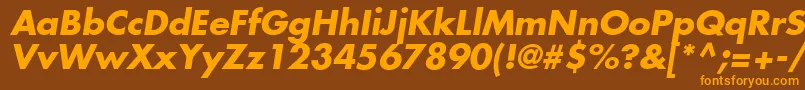 KudosSsiBoldItalic Font – Orange Fonts on Brown Background