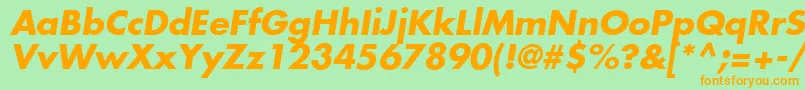 KudosSsiBoldItalic Font – Orange Fonts on Green Background