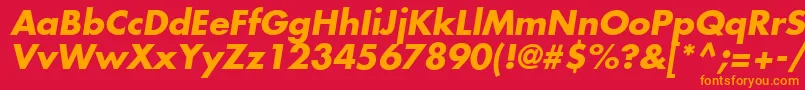 KudosSsiBoldItalic Font – Orange Fonts on Red Background