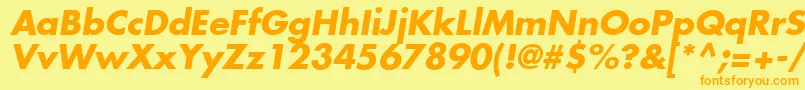 KudosSsiBoldItalic Font – Orange Fonts on Yellow Background