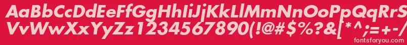 KudosSsiBoldItalic Font – Pink Fonts on Red Background