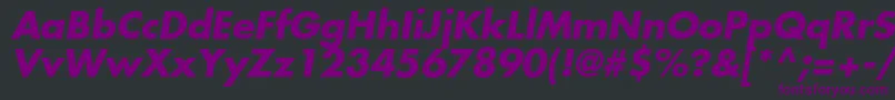 KudosSsiBoldItalic Font – Purple Fonts on Black Background