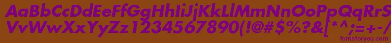 KudosSsiBoldItalic Font – Purple Fonts on Brown Background