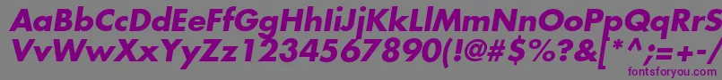 Шрифт KudosSsiBoldItalic – фиолетовые шрифты на сером фоне