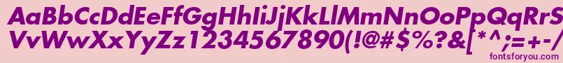 KudosSsiBoldItalic Font – Purple Fonts on Pink Background