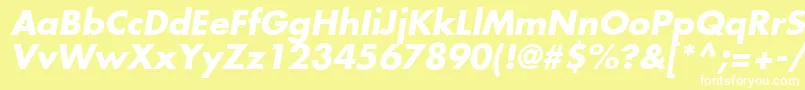 KudosSsiBoldItalic Font – White Fonts on Yellow Background