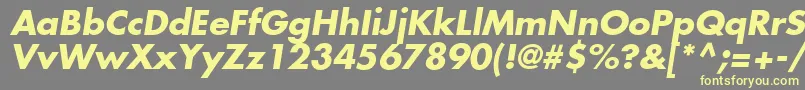 KudosSsiBoldItalic Font – Yellow Fonts on Gray Background