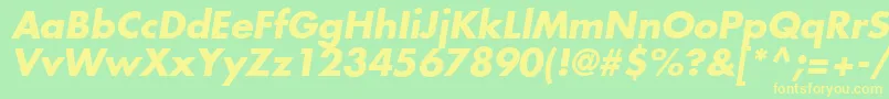 KudosSsiBoldItalic Font – Yellow Fonts on Green Background