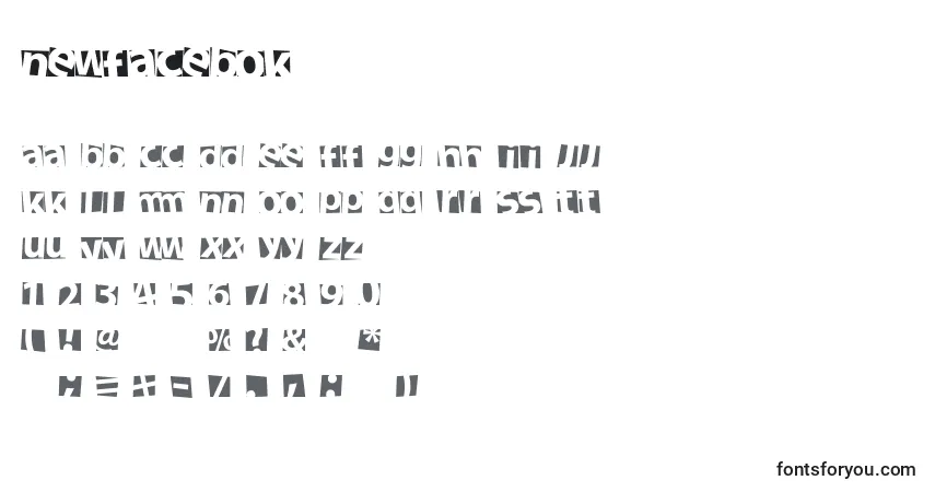 Schriftart NewFacebok – Alphabet, Zahlen, spezielle Symbole
