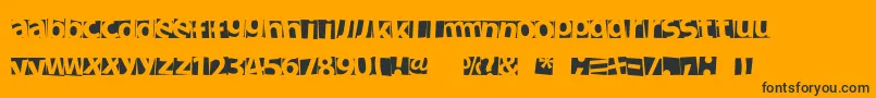 NewFacebok Font – Black Fonts on Orange Background