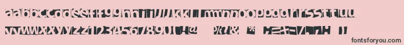 NewFacebok-Schriftart – Schwarze Schriften auf rosa Hintergrund