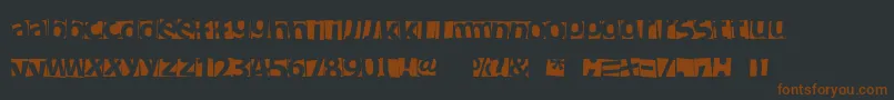 Шрифт NewFacebok – коричневые шрифты на чёрном фоне