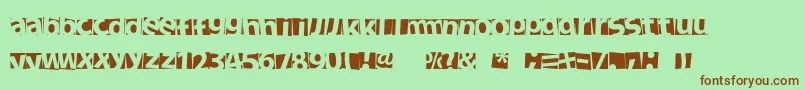 NewFacebok Font – Brown Fonts on Green Background