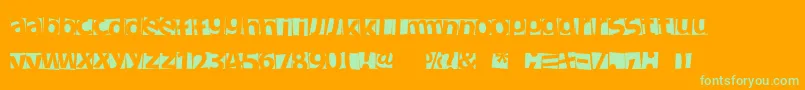 NewFacebok Font – Green Fonts on Orange Background