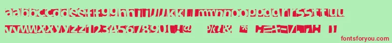 NewFacebok Font – Red Fonts on Green Background