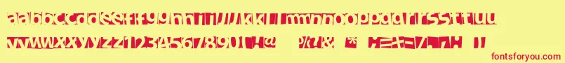 NewFacebok Font – Red Fonts on Yellow Background