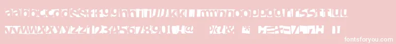 NewFacebok-Schriftart – Weiße Schriften auf rosa Hintergrund