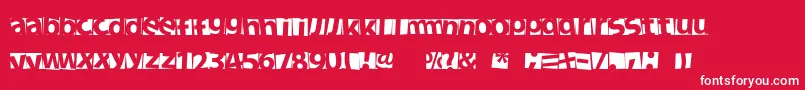 フォントNewFacebok – 赤い背景に白い文字