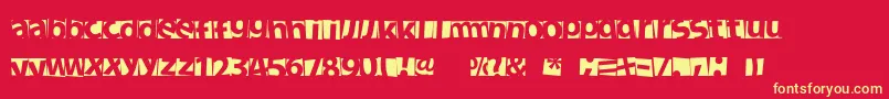 NewFacebok Font – Yellow Fonts on Red Background