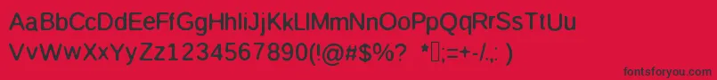 Maw Font – Black Fonts on Red Background