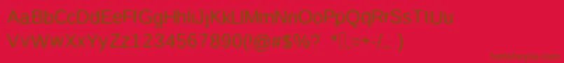 Maw Font – Brown Fonts on Red Background