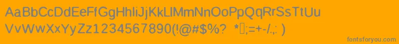 Maw Font – Gray Fonts on Orange Background