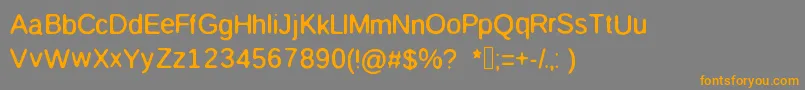 Maw Font – Orange Fonts on Gray Background