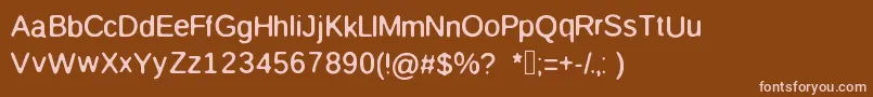 Maw Font – Pink Fonts on Brown Background