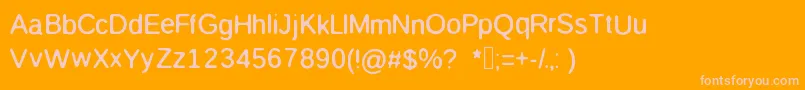 Maw Font – Pink Fonts on Orange Background