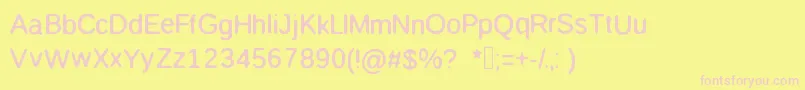 Maw Font – Pink Fonts on Yellow Background