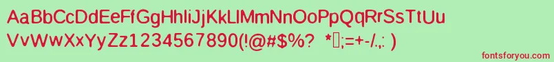 Maw Font – Red Fonts on Green Background
