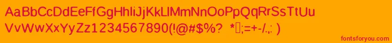 Maw Font – Red Fonts on Orange Background