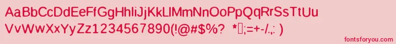 Maw Font – Red Fonts on Pink Background