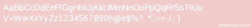 Maw Font – White Fonts on Pink Background