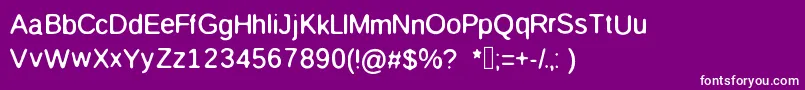 Maw Font – White Fonts on Purple Background