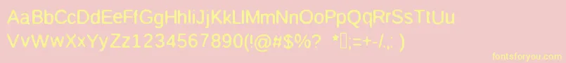 Maw Font – Yellow Fonts on Pink Background