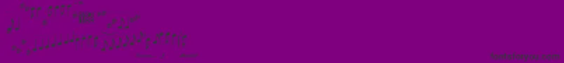 Typemymusic1.1 Font – Black Fonts on Purple Background