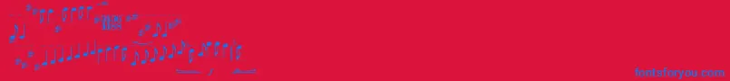 Typemymusic1.1 Font – Blue Fonts on Red Background