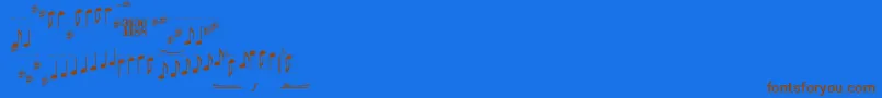 Typemymusic1.1 Font – Brown Fonts on Blue Background