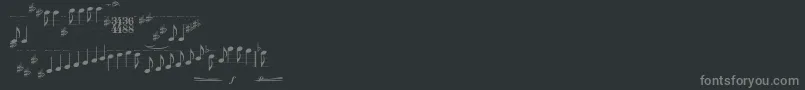 Typemymusic1.1 Font – Gray Fonts on Black Background