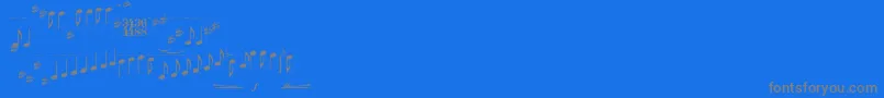 Typemymusic1.1 Font – Gray Fonts on Blue Background