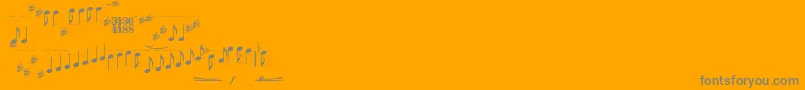 Typemymusic1.1 Font – Gray Fonts on Orange Background