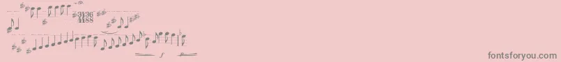 Typemymusic1.1 Font – Gray Fonts on Pink Background