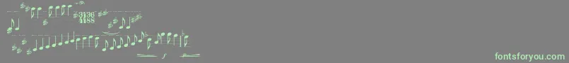 Typemymusic1.1 Font – Green Fonts on Gray Background